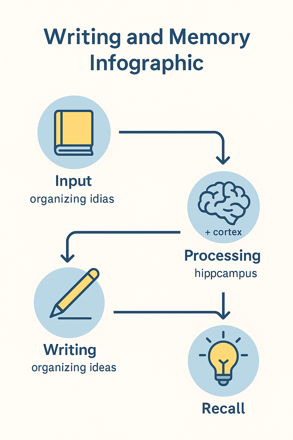 Infographic showing how writing consolidates memory